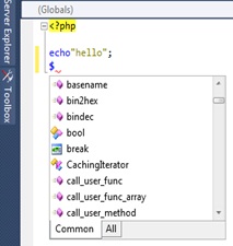 php intellisense support 